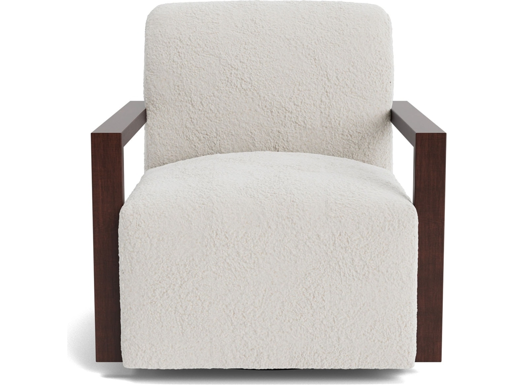 Creswell Wood Arm Swivel Chair