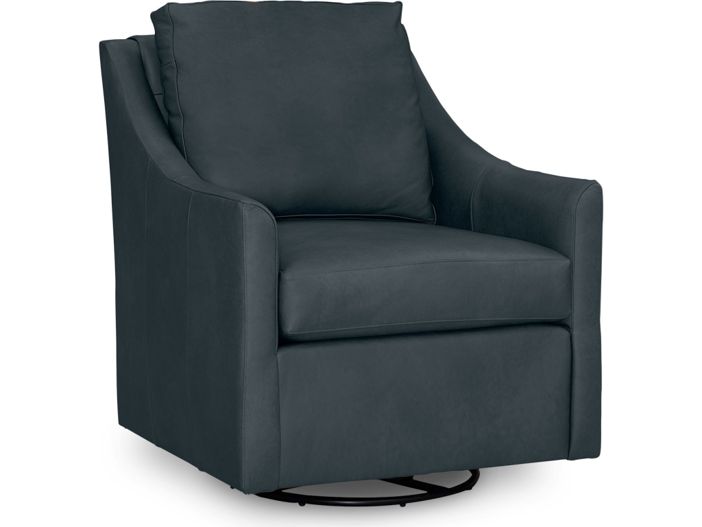 Sloan Leather Slope Arm Swivel Chair