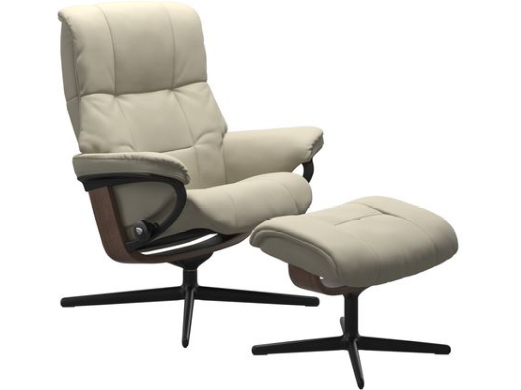 Mayfair (L) Cross Base Recliner with Ottoman