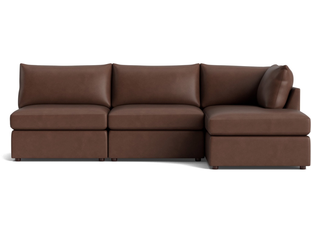 Beckham Leather Modular Chaise Sectional Sofa