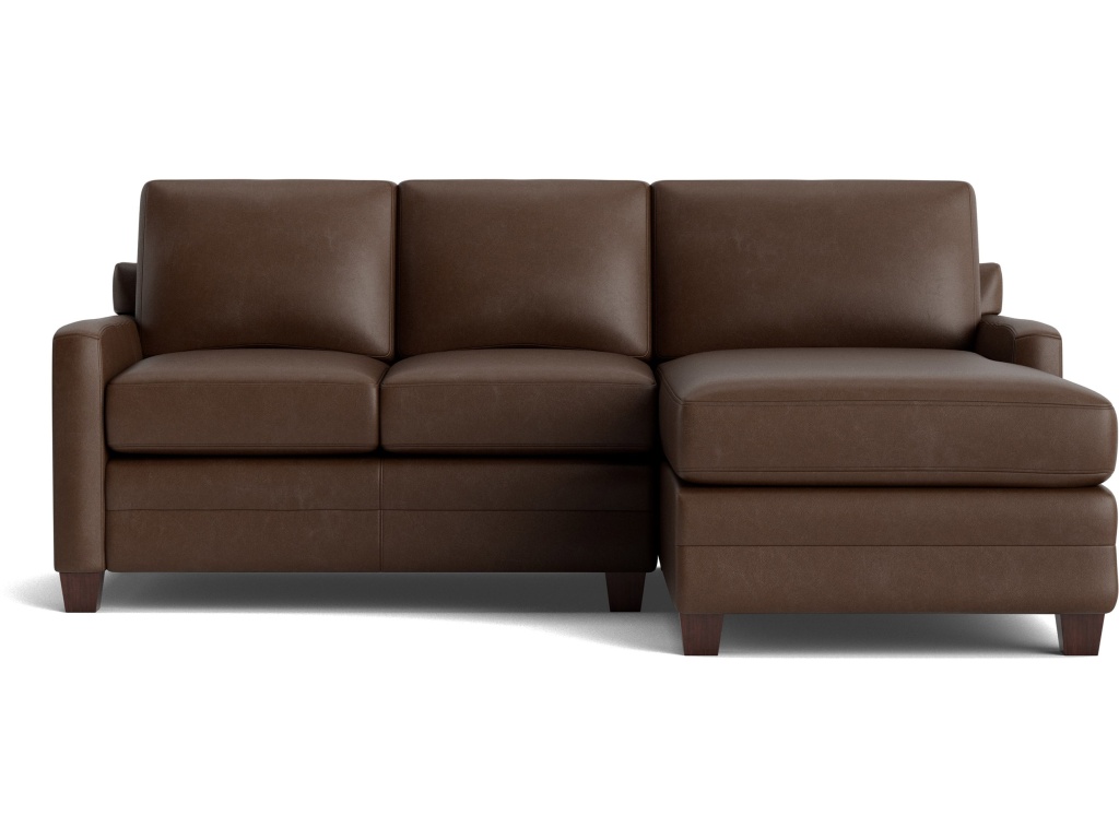 Carolina Leather Track Arm Chaise Sectional