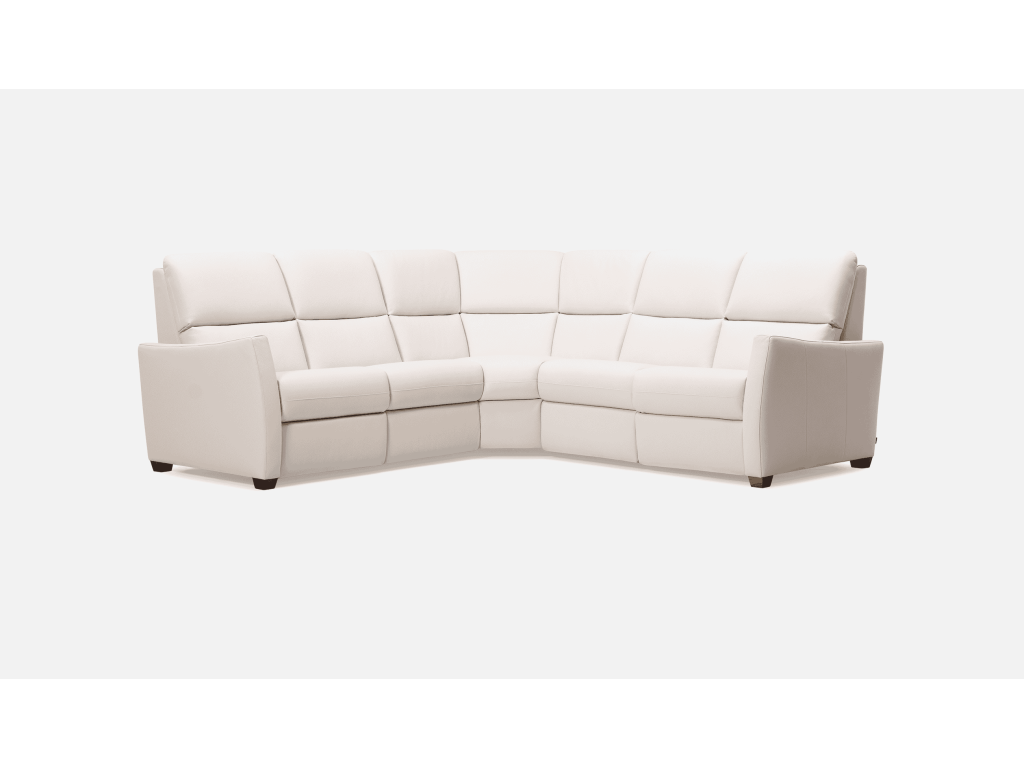 Luna 4-Seat Corner Curve Sectional with Console and Two Power Recliners