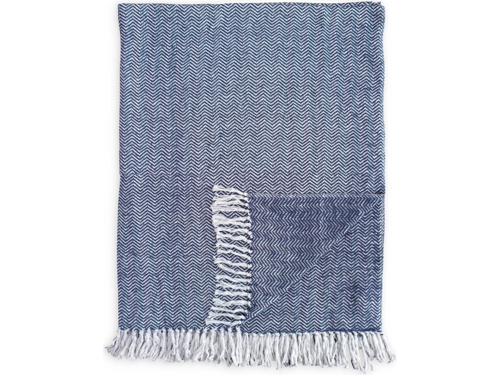 Phoebe Navy Throw