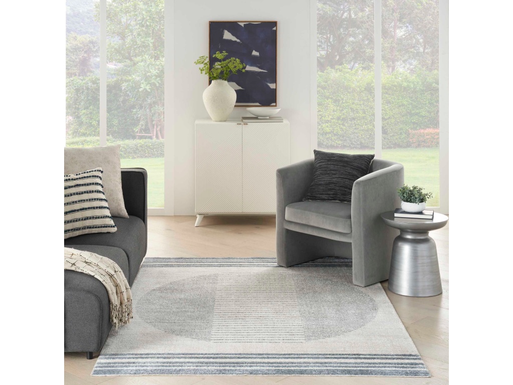 Astra Washables ASW05 Ivory Blue Area Rug