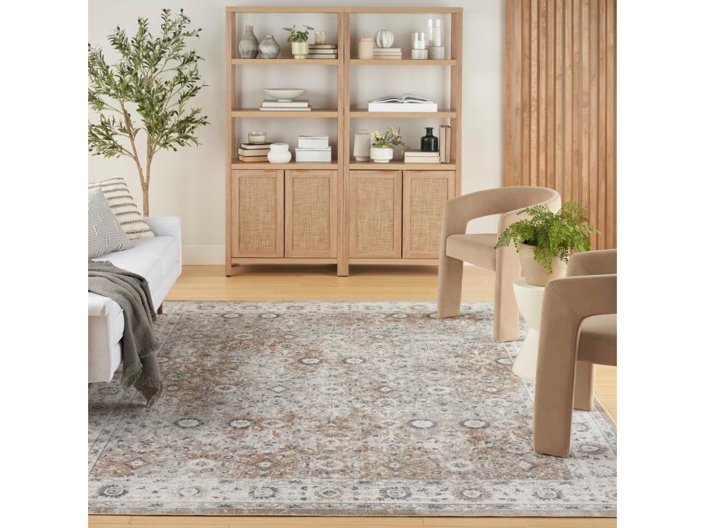 Astra Machine Washable ASW16 Silver Taupe Area Rug