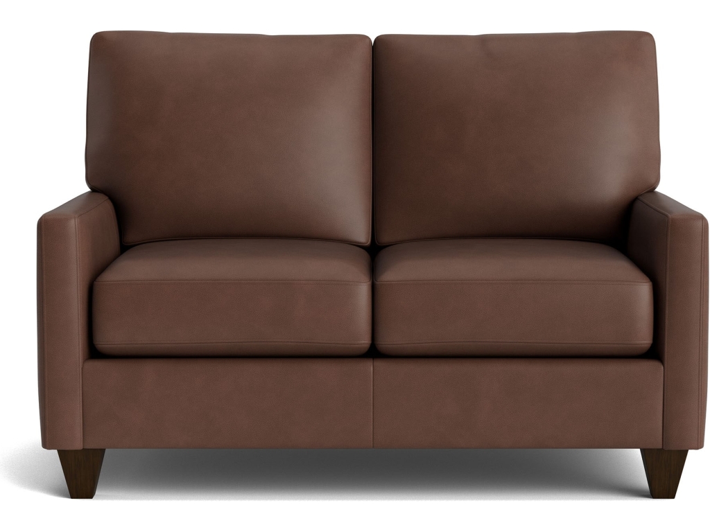 True Custom™ Leather Track Arm Loveseat