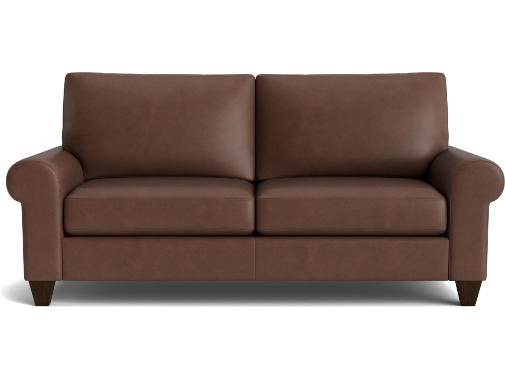 True Custom™ Leather Large Roll Arm Studio Sofa