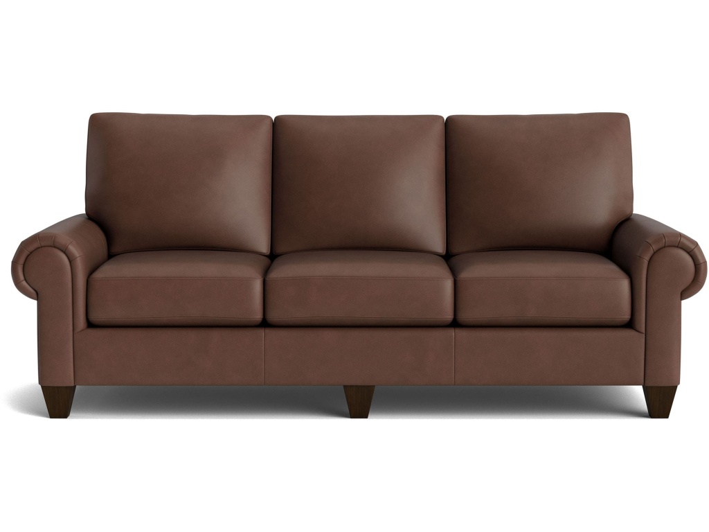 Premier Custom Leather Large Panel Arm Sofa