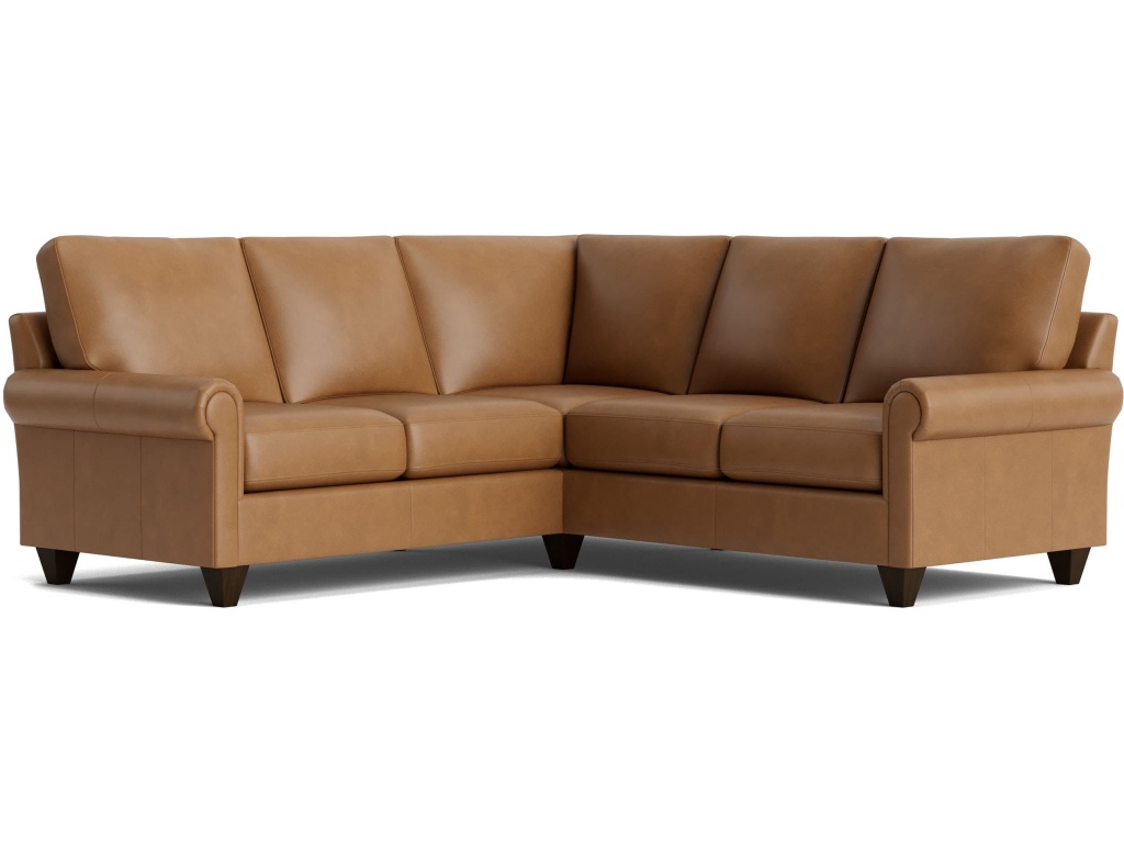 Premier Custom Leather Panel Arm L-Shaped Sectional