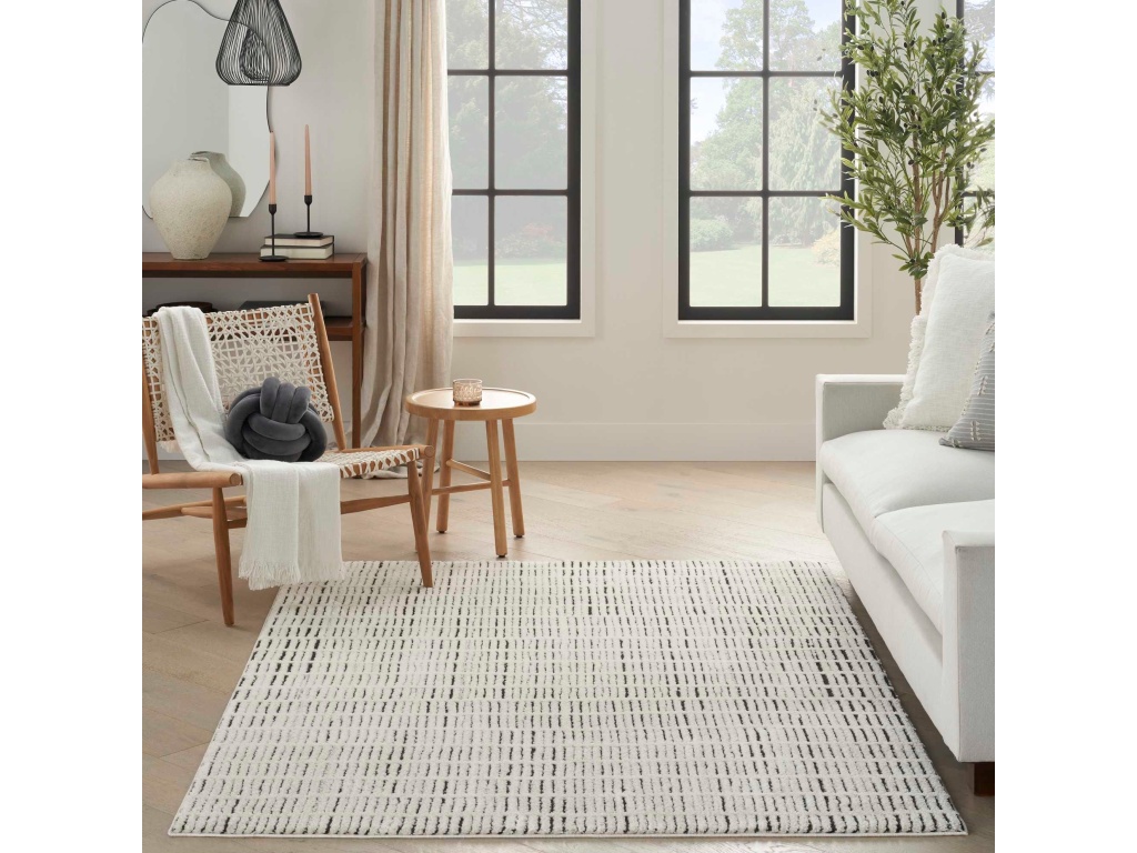 Cozy Modern CMD03 Ivory Black Area Rug