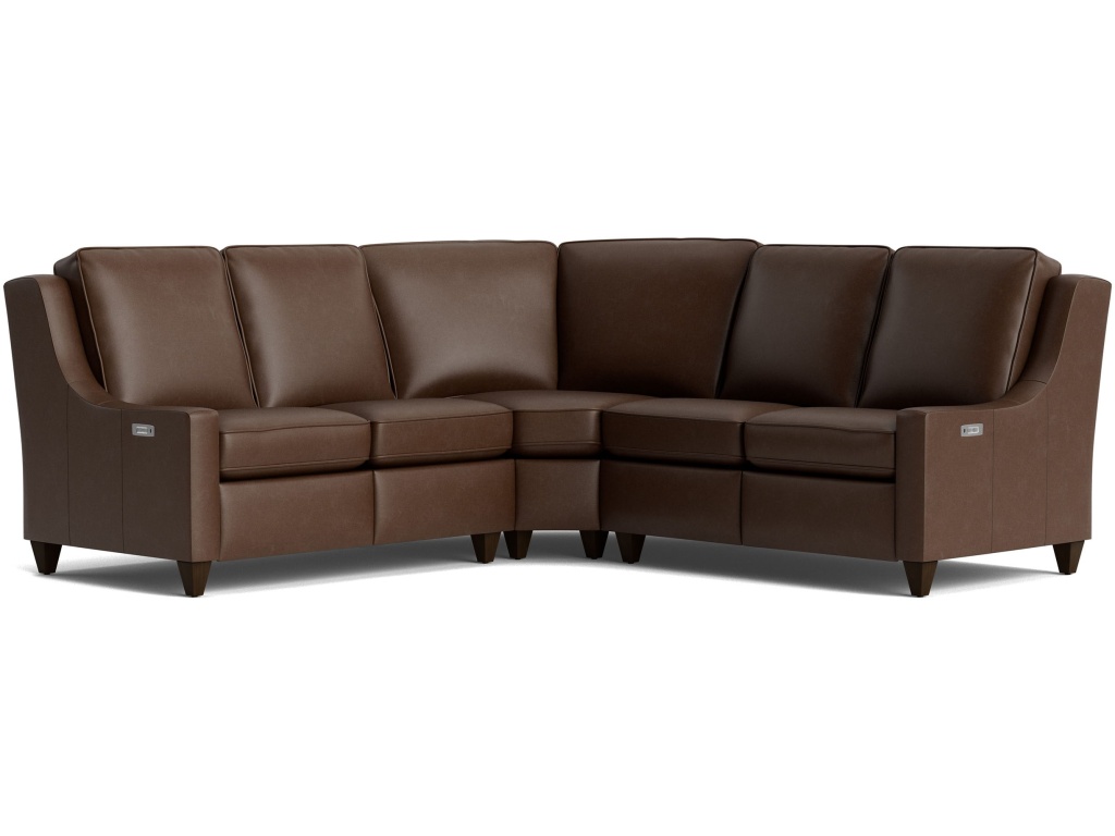 Benchmade Motion Reclining Leather Slope Arm Sectional