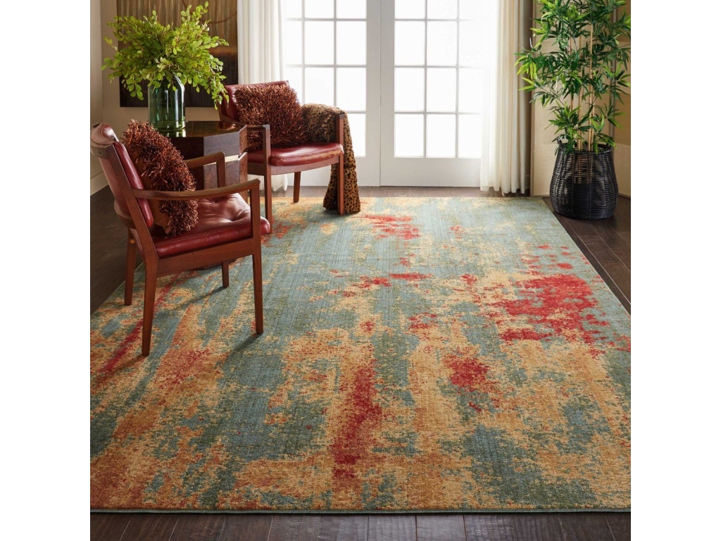 Somerset ST91 Teal/Multicolor Rug